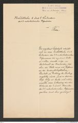 k.k. naturhistorisches Hofmuseum, Intendanzakten 1885-1896 (Hauer), Aktenzahl Z.713/1891, Seite 1